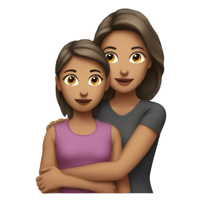 mom and daughter sticker