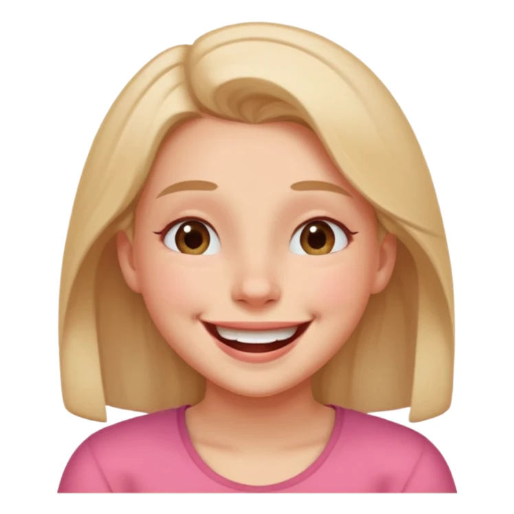 a girl genuinely feeling happy so so so much laughing so hard with her eyes folded sticker