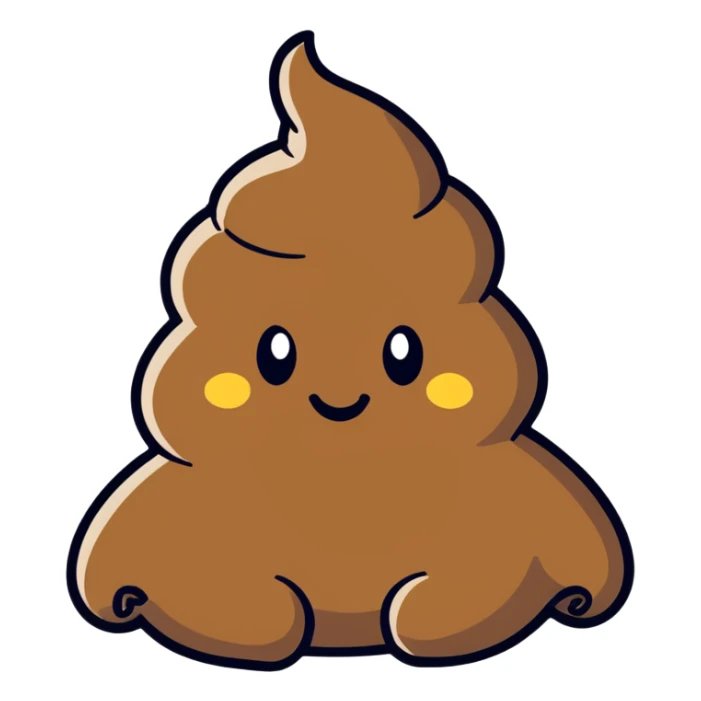 Micheal dressed in a poop emoji costume  sticker