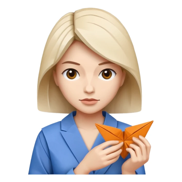 Street Origami Folder woman sticker