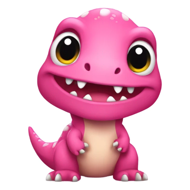 cute pink baby t-rex  sticker