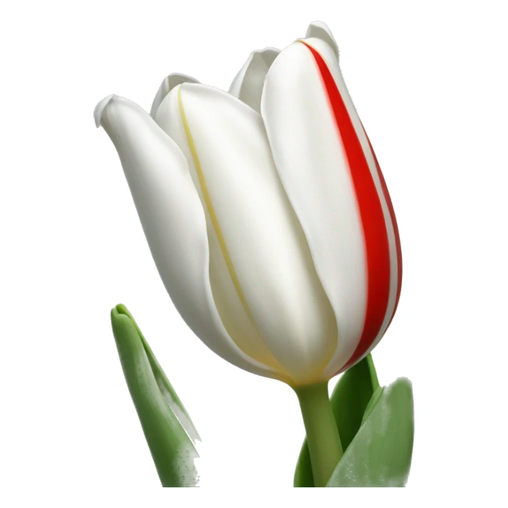 a white tulip with red lines formerly known as a Semper Augustus tulip sticker