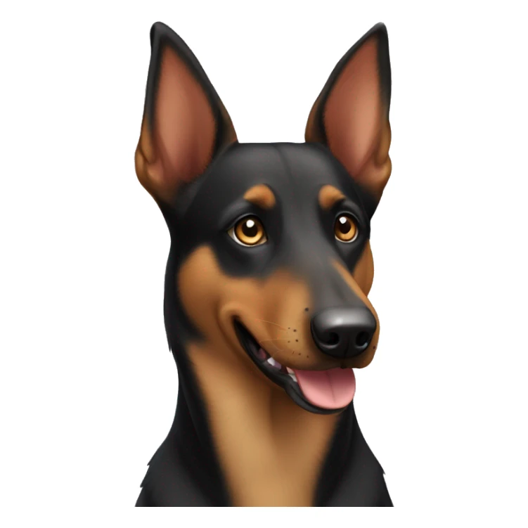 australian kelpie german shepherd doberman mix dog sticker