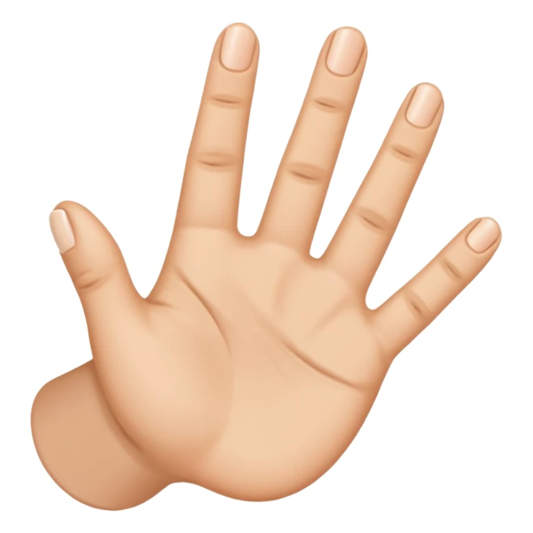 The thumb, index and middle finger showing sticker