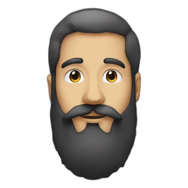 Shiloutte of a beard man, paint only with pencil sticker