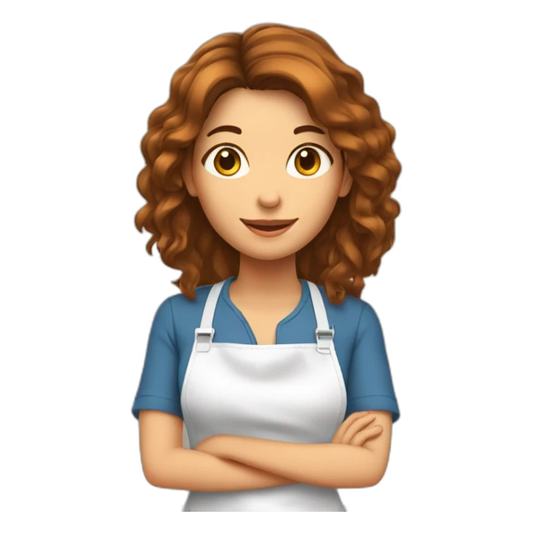 Une fille avec des cheveux bruns en train de cuisiner sticker