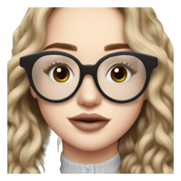 Sabrina Carpenter com óculos de grau estilo aviador transparente sticker