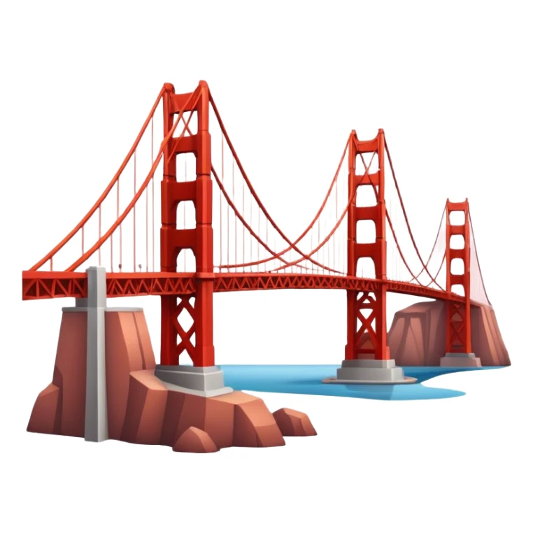 Cinematic Realistic Golden Gate Bridge Emoji sticker