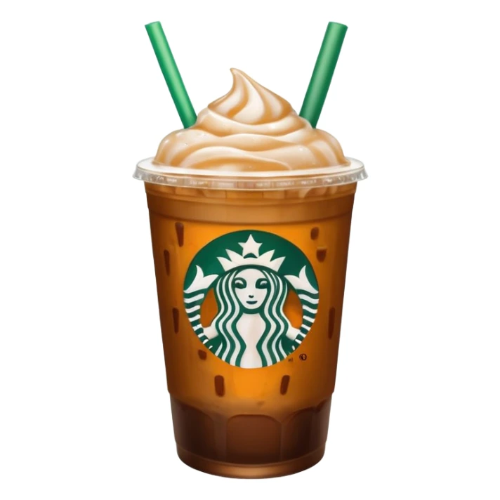 Starbucks ice coffee with pumpkin logo  sticker