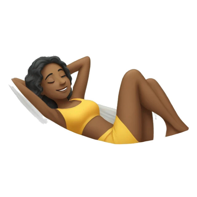 Woman laying in hammock sticker