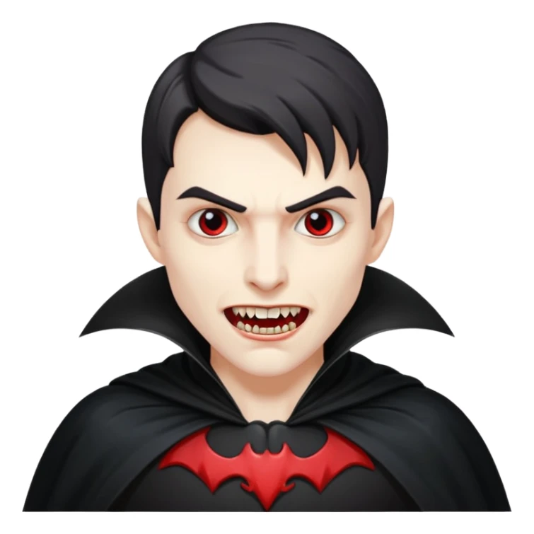 Vampire – Pale figure with fangs and cape sticker
