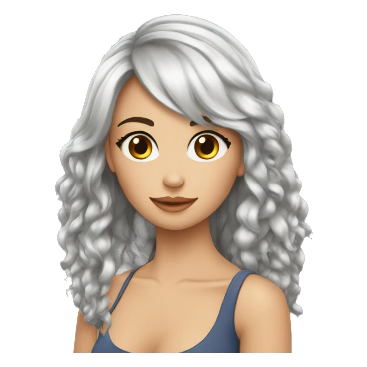 uma moça loira de olhos azuis cabelo longo e liso sticker