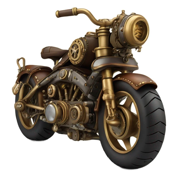 steampunk motorbike  rear sticker