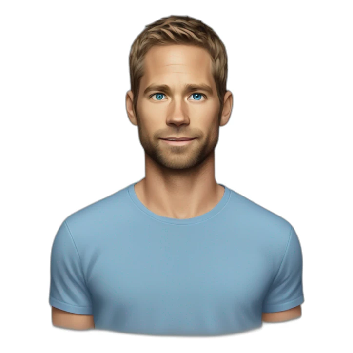 actor paul walker blue eyes with a t-shirt on sticker