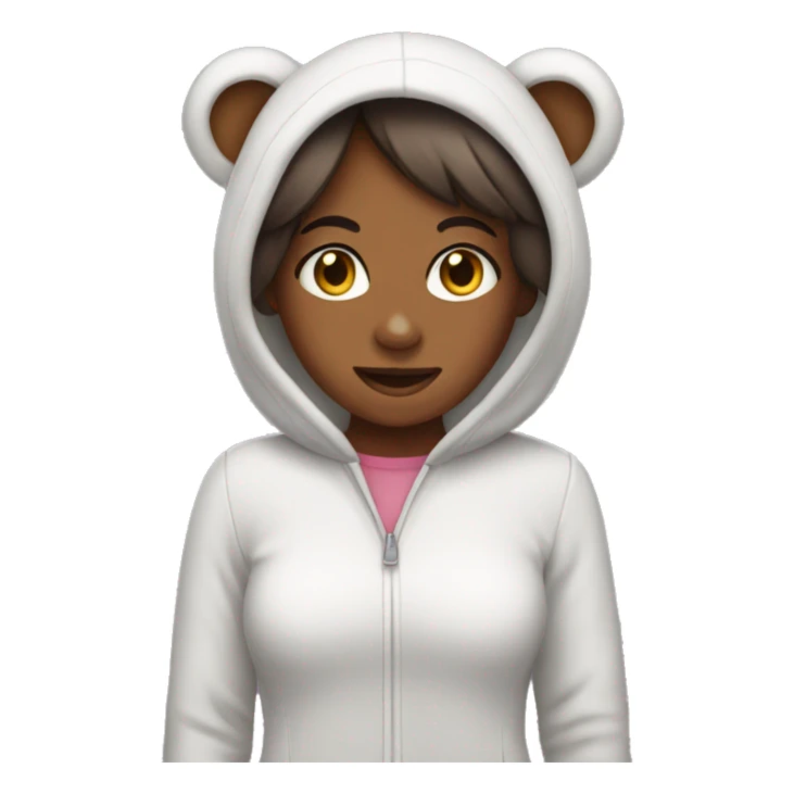 girl wearing bear costume sticker