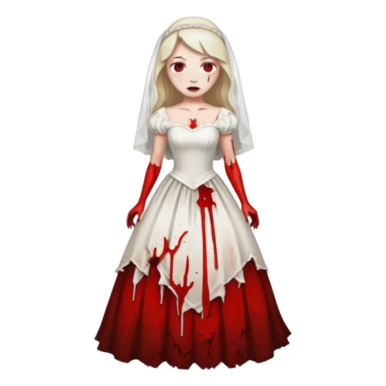 bloody bride dress sticker