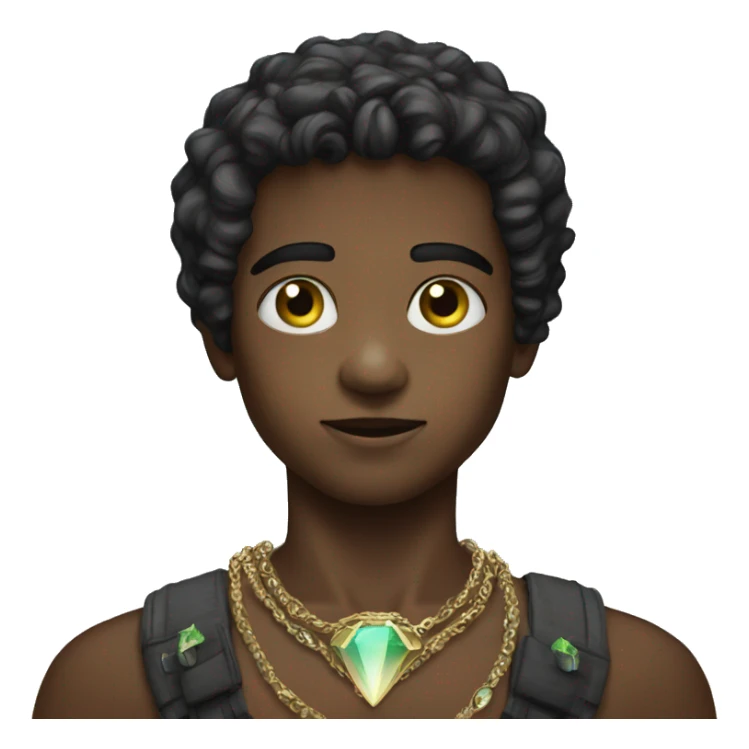 boy with jewelry outdoors alien sticker