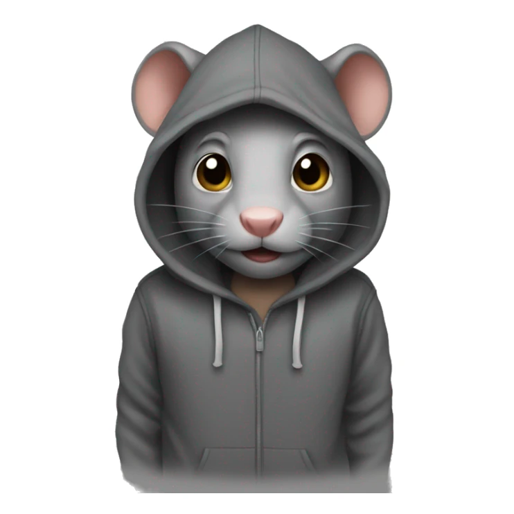 The rat in the hoodie  sticker