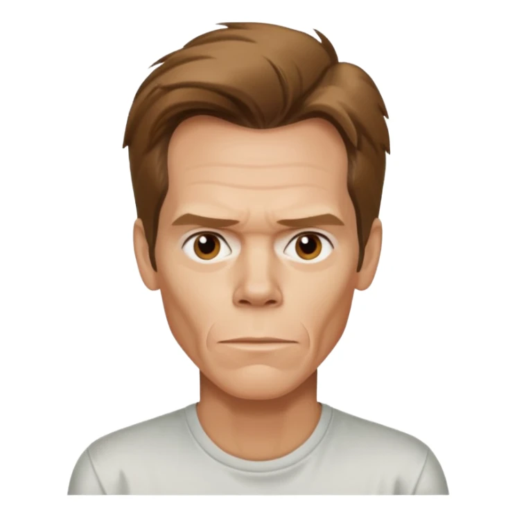 kevin-bacon cartoon wearing shirt sticker