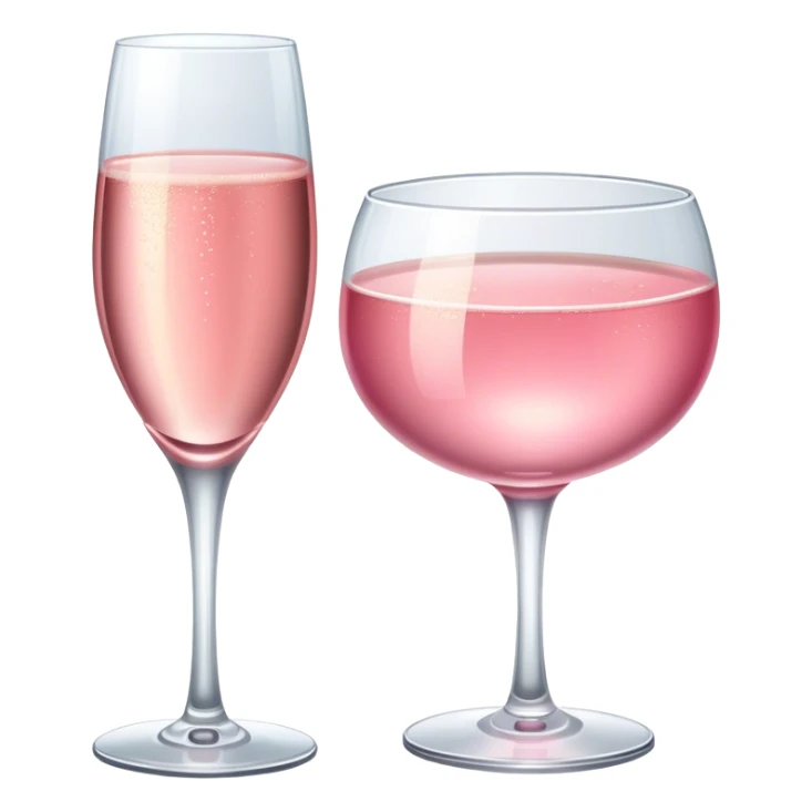 cinematic coupe glass pink champagne sticker