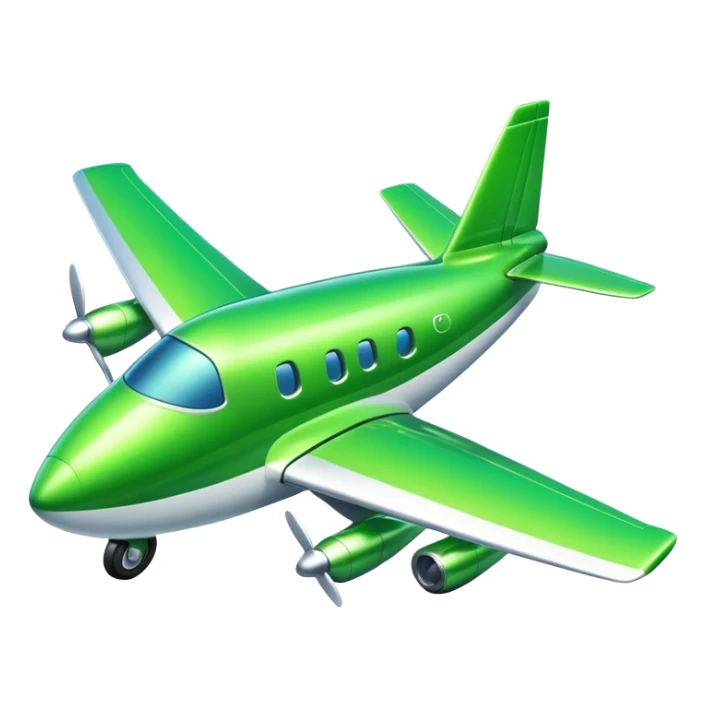 the green plane is bright green in color
 sticker