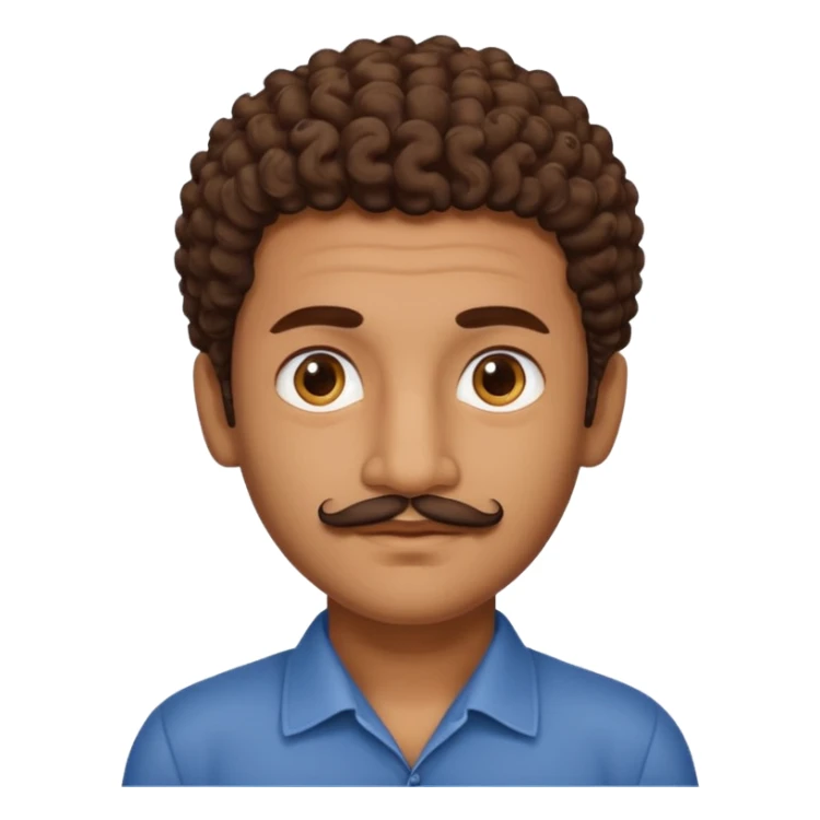 a guy thats from sri Lanka and has a little bit of a moustache and tiny bit of curly hair sticker