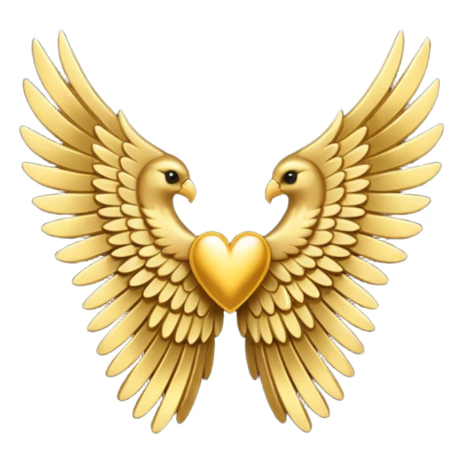 gold and black wings sticker
