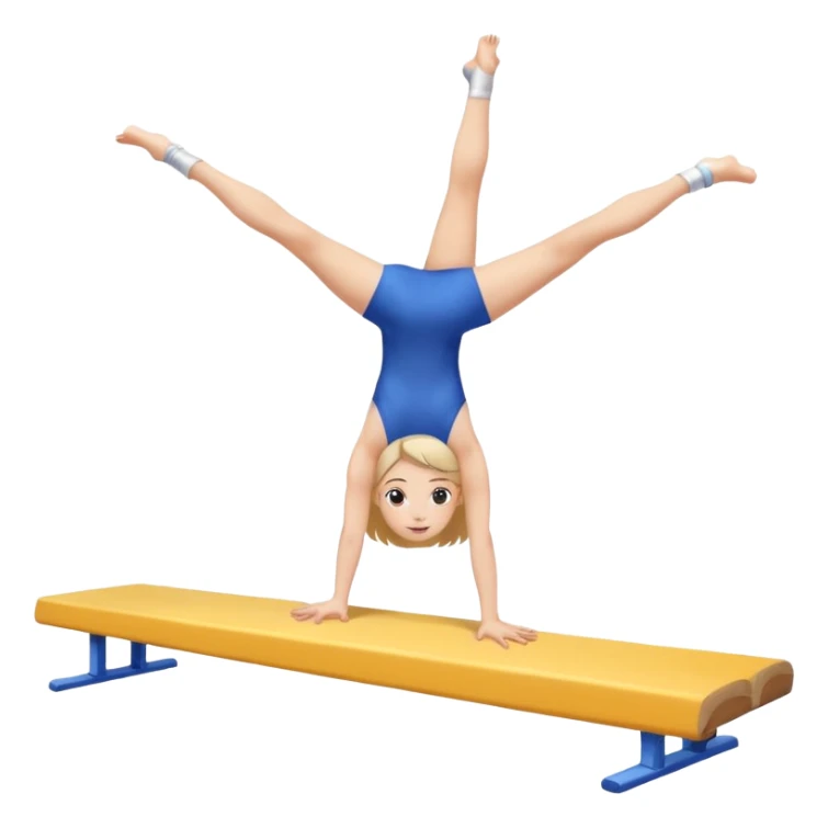 Girl doing a flip on gymnastics beam sticker