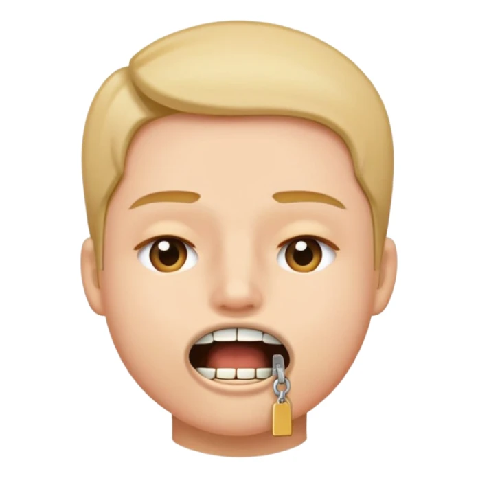 person zipping their mouth closed with a zipper sticker