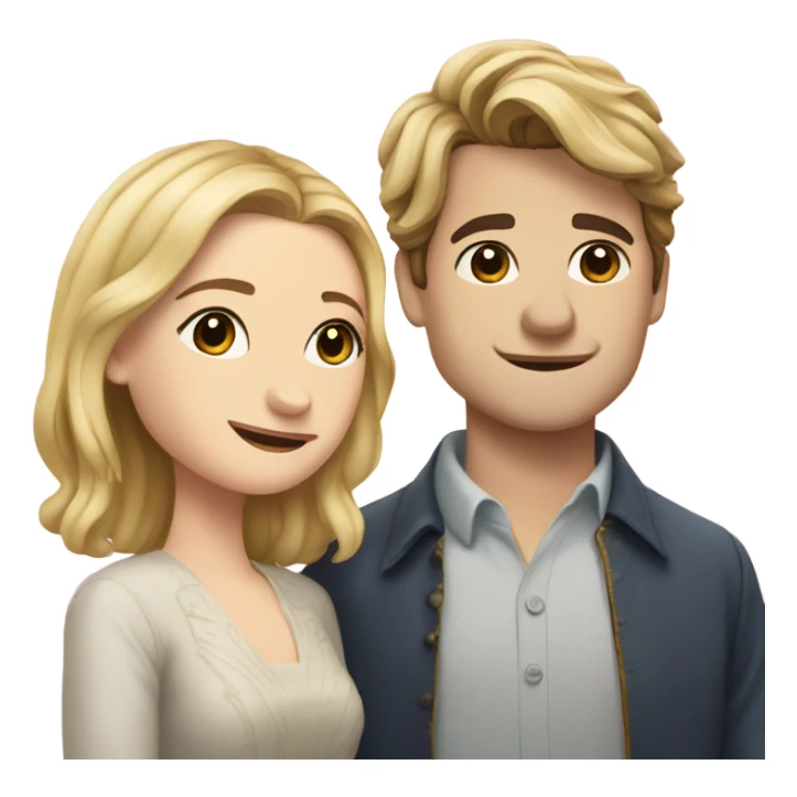 Victoria pedretti and blonde Henry caville in love sticker