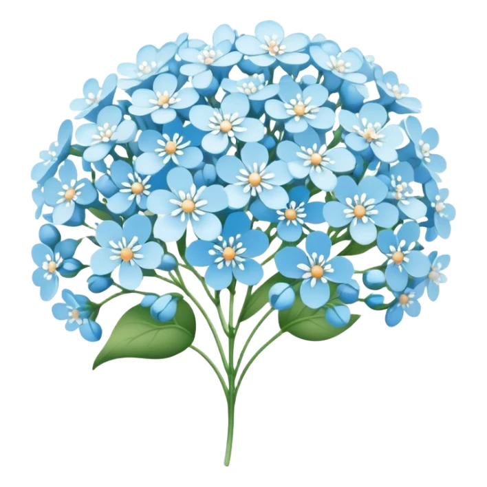 blossomed light blue baby’s breath sticker