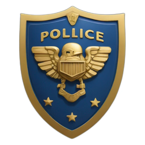 judge dredd's police badge sticker