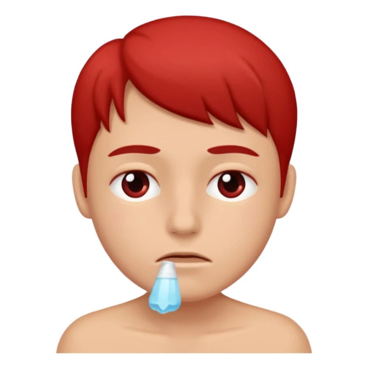 cara con gripe y un poco roja  sticker