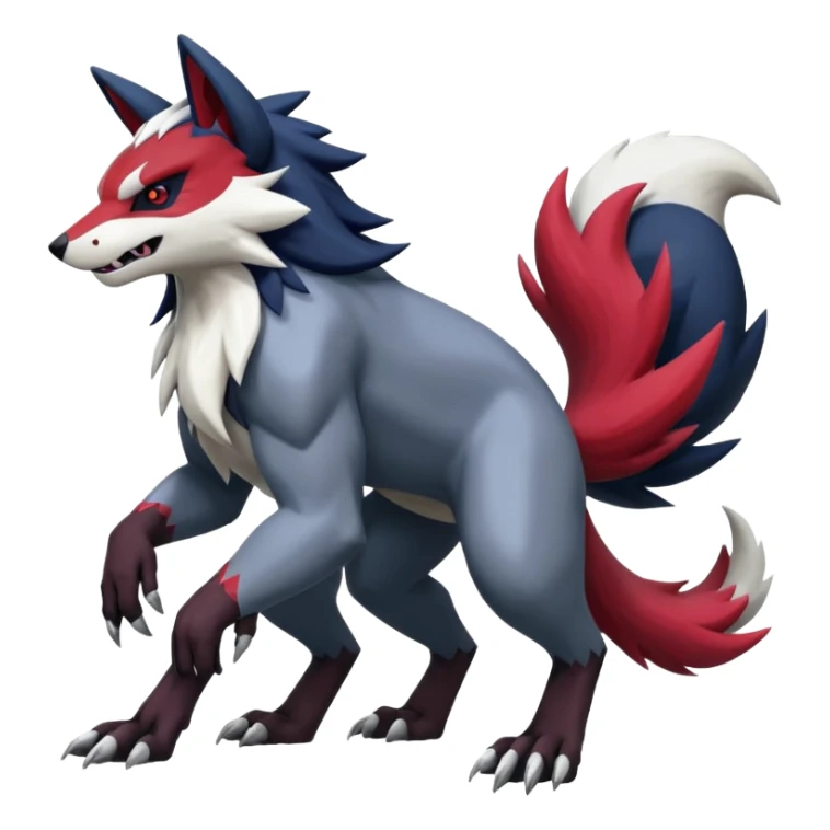Zoroark-Zangoose-Obstagoon-Absol-hybrid-fusion, full body sticker