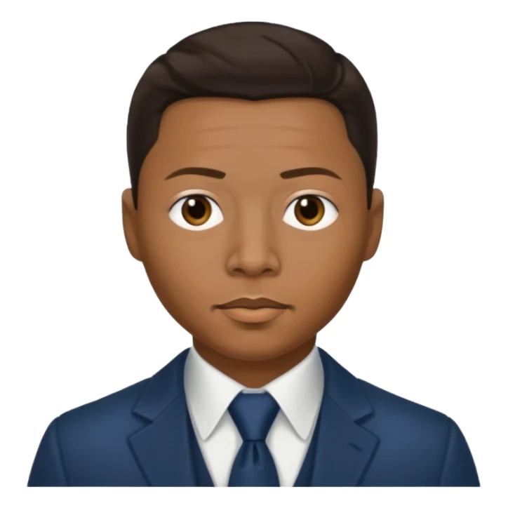 Terrance Howard with dark brown hair sticker