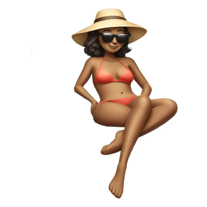 Sunbathing  sticker