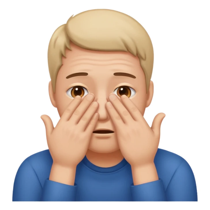 😳 but with hands completely covering face sticker