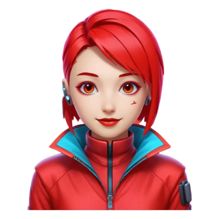 CYBERPUNK HAPPY RED sticker