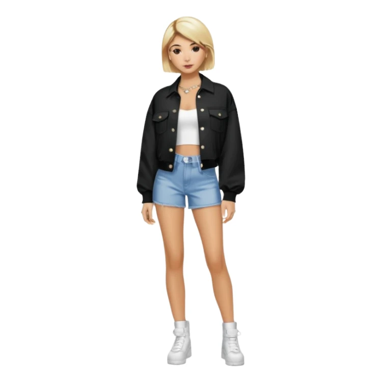 Hailey bieber cheveux court blond voir tout le corps  sticker