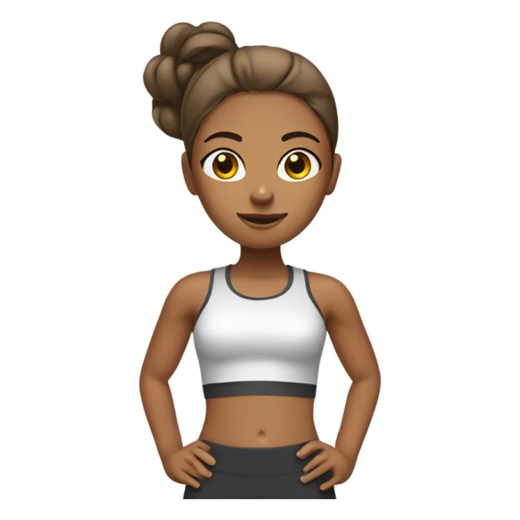Tan girl in gym wear  sticker