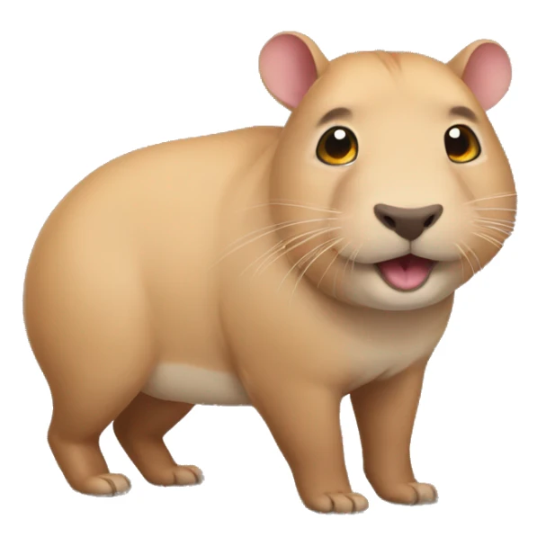 hybrid of cat and capibara sticker