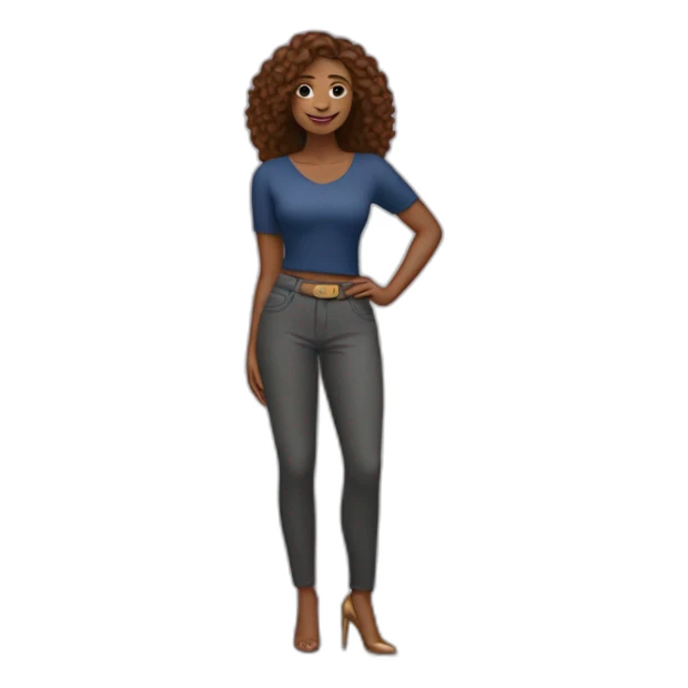 Illustrate a confidence with a woman's hand gracefully placed on her hip, radiating empowerment and style. sticker