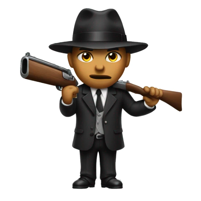 mafia member with shotgun sticker