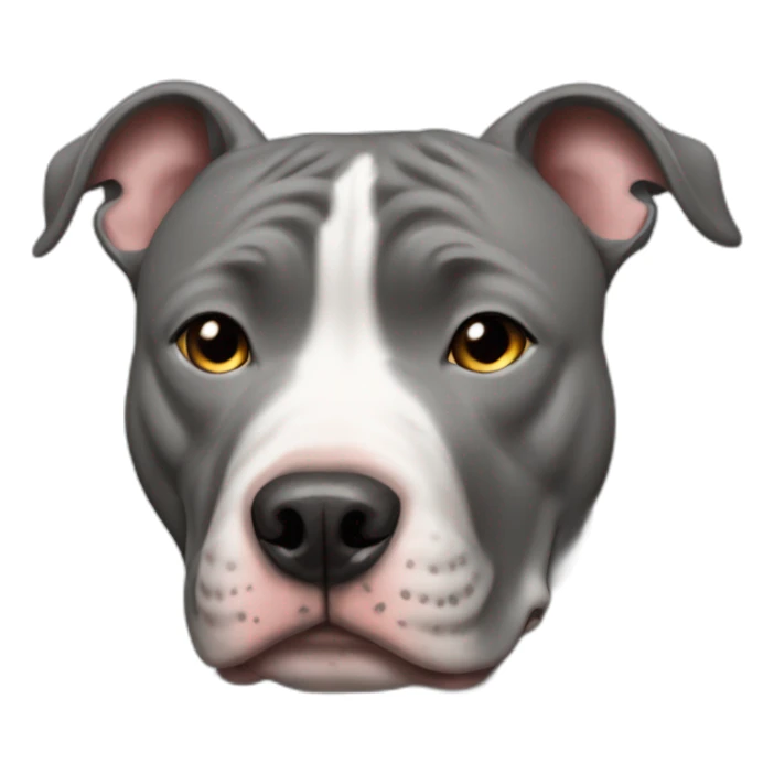pitbull dog grey in love sticker