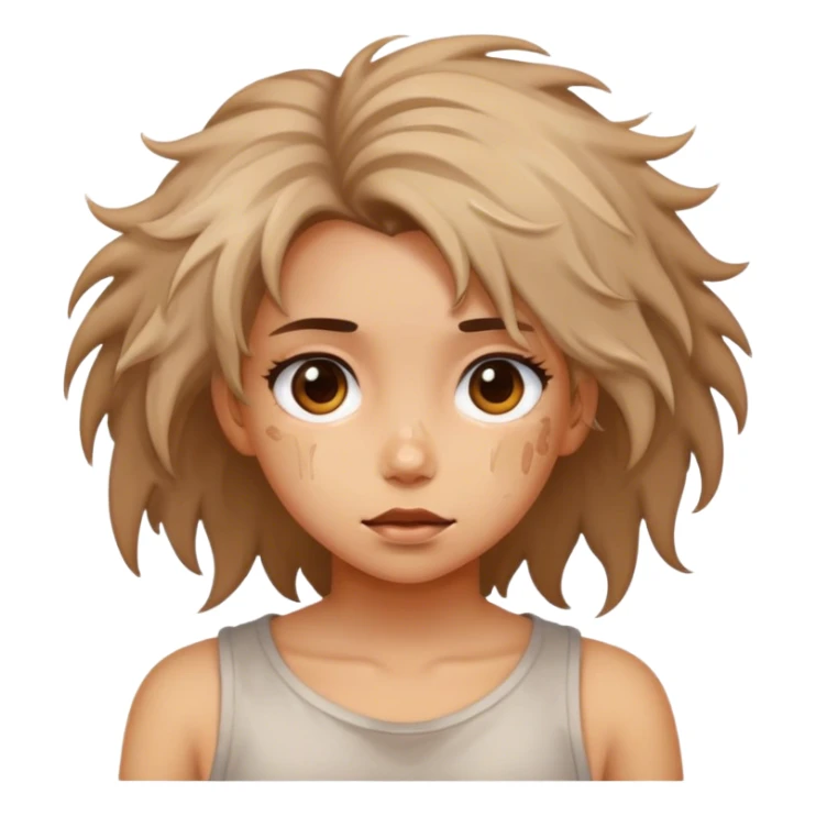 Head is a mess girl sticker