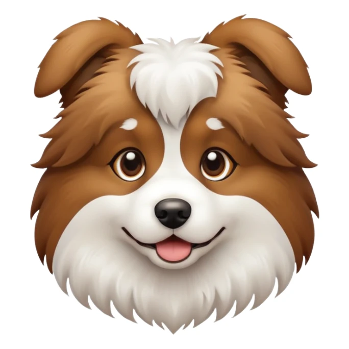 dog with brown and white colours sticker