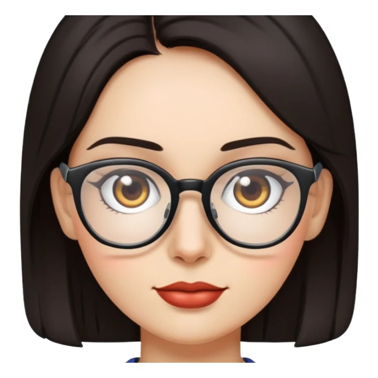 woman with glasses and dark hair sticker