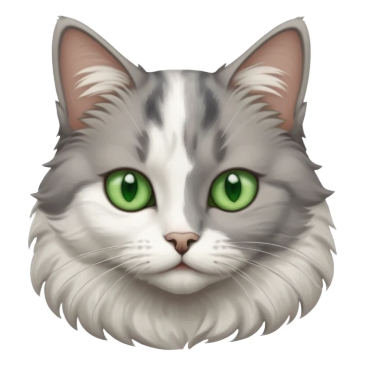 Gatita gris y blanca  sticker
