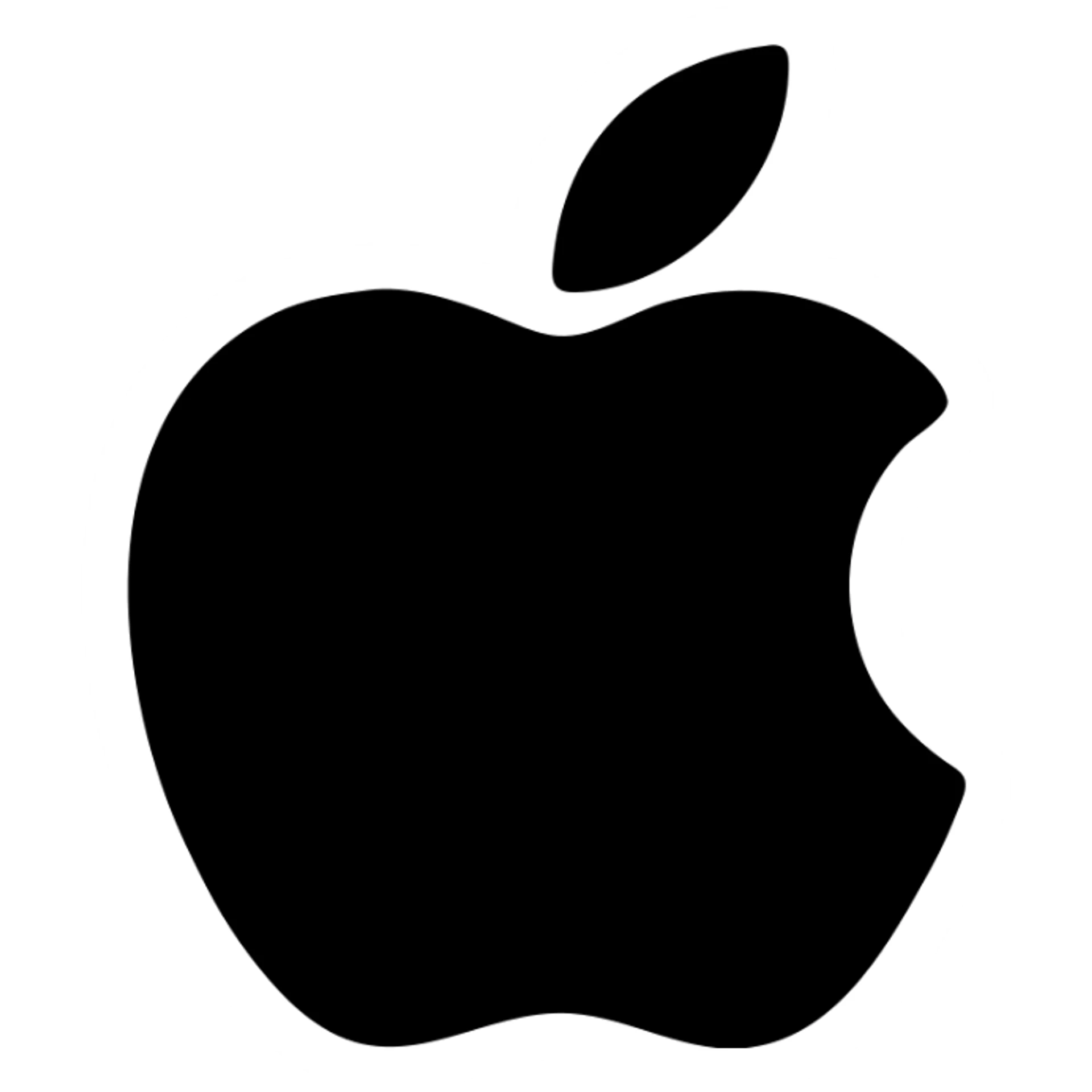 Apple in the style of an icon-black-filled sticker