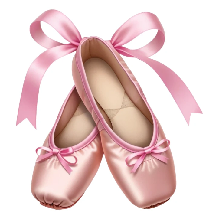 sewn pointe shoes with elastics and ribbons sticker